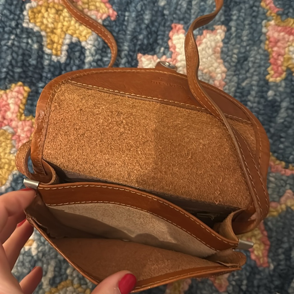EUC Made in Italy Brown Leather Crossbody Bag - Picture 3 of 5